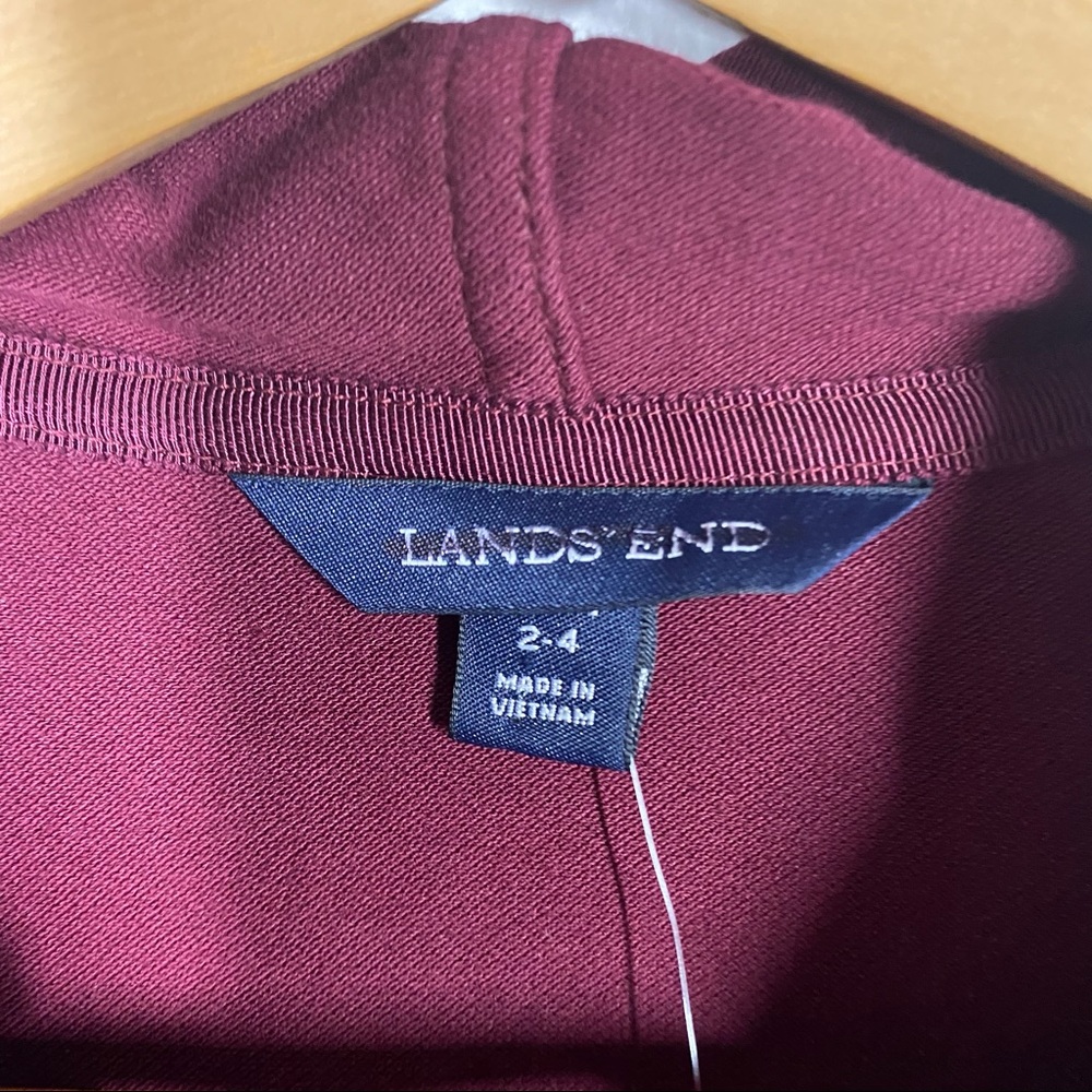 Lighthouse by Lands End Burgundy Henley Hoodie Top - Picture 7 of 8